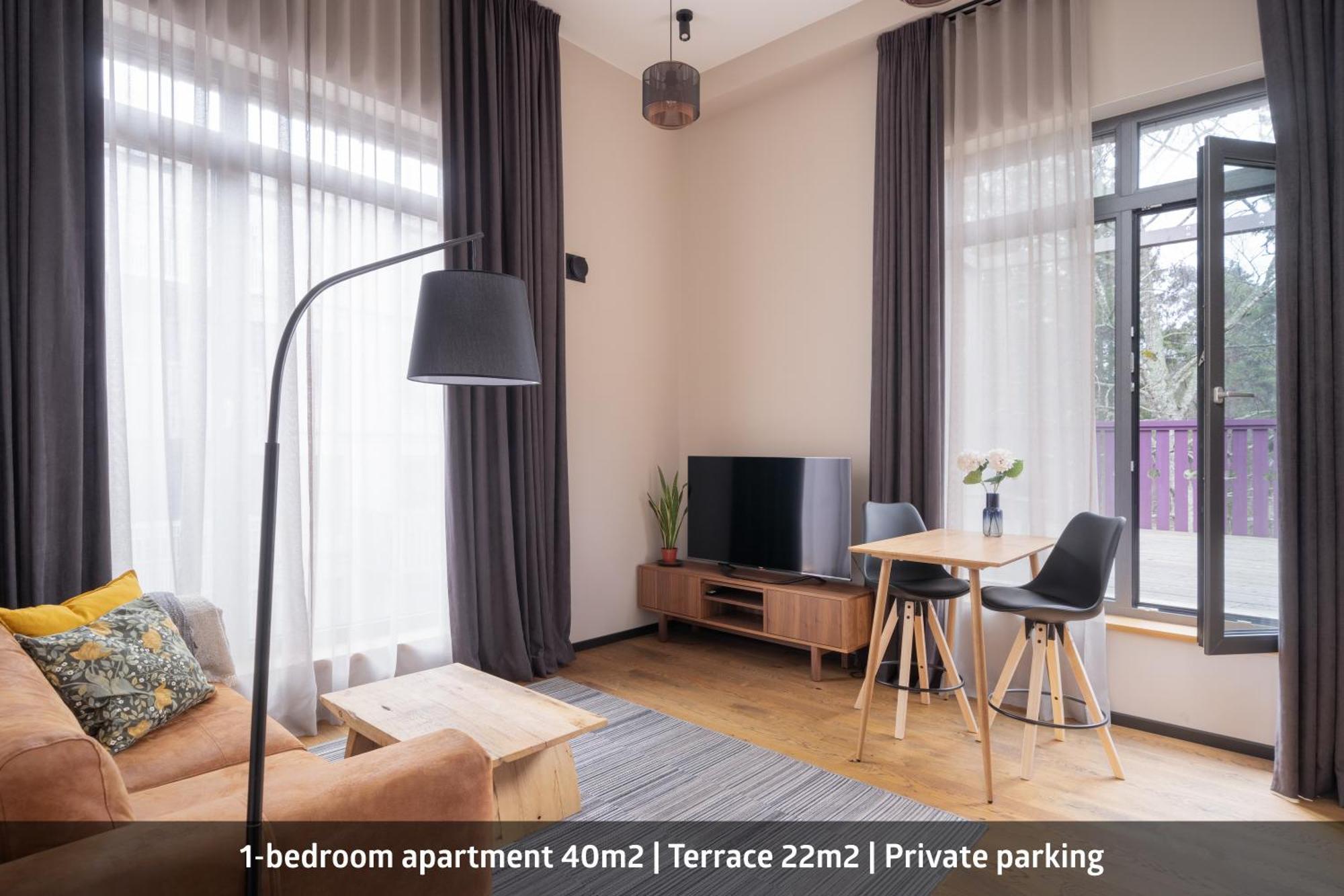 Apartment 1-bedroom With Private Parking & Terrace Jurmala